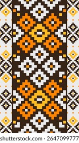 Futuristic Pixel Pattern for Modern Interior and Fabric Crafts
