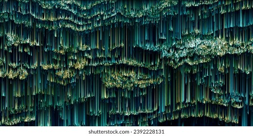 Futuristic pixel sorting style background. Geometric trendy surreal glitch art design. Digital pixel noise. Data error with artifacts. Pixelart noise texture. Dead pixel and bug. Vector illustration