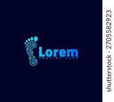 futuristic podiatrist logo tech design