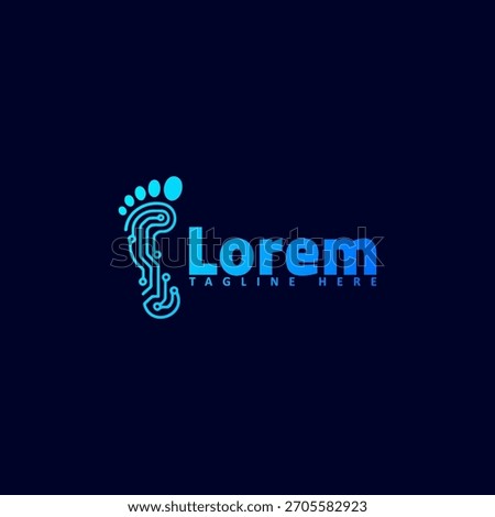 futuristic podiatrist logo tech design