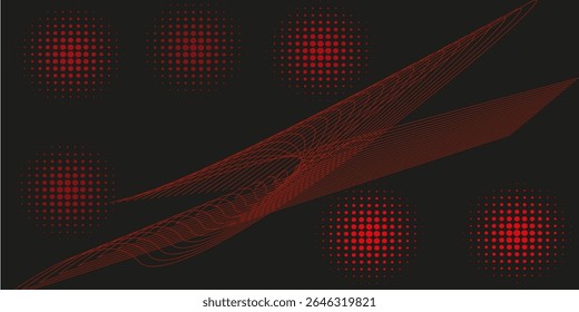 Onda de partículas futurista. Visualização de ondas sonoras. Banner de tecnologia ou ciência. Onda 3D digital abstrata. Ilustração vetorial.