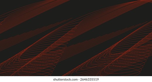 Onda de partículas futurista. Visualização de ondas sonoras. Banner de tecnologia ou ciência. Onda 3D digital abstrata. Ilustração vetorial.
