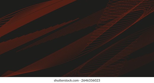 Onda de partículas futurista. Visualização de ondas sonoras. Banner de tecnologia ou ciência. Onda 3D digital abstrata. Ilustração vetorial.