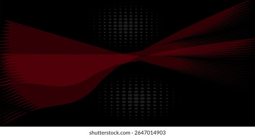 Onda de partículas futurista. Visualização de ondas sonoras. Banner de tecnologia ou ciência. Onda 3D digital abstrata. Ilustração vetorial.