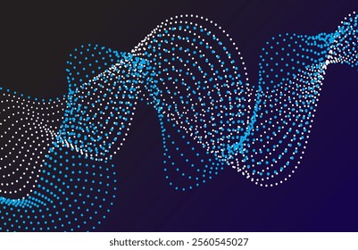 Futuristic point wave. Technology background vector. Abstract Particle Technology Background. Vector illustration.