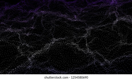 Futuristic point wave.Wave of particles. Abstract background with a dynamic wave. Vector illustration.