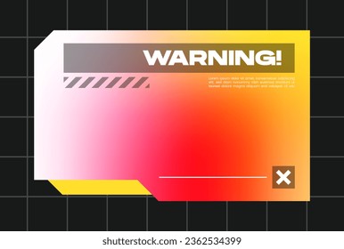 Futuristic pop up interface illustration. Video overlay element.
