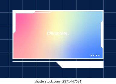 Futuristic pop up interface illustration. Video overlay element.