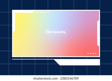 Futuristic pop up interface illustration. Video overlay element.