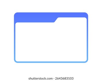 Futuristic Popup Window Frame in Gradient Colors. Digital Interface Frame with Minimal Popup Design. Modern UI Window Element with Futuristic Aesthetic.