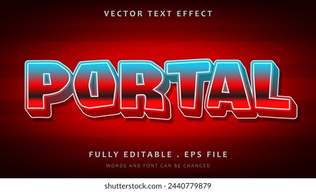 Futuristic Portal Editable Text Effect Design Template. Effect Saved In Graphic Style