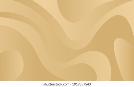 Cartel futurista. Resumen de la plantilla de fondo dorado con ondas degradadas. Imagen estilizada de dunas de arena