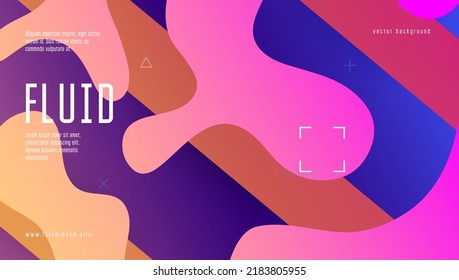 Futuristic Poster. Commercial Wallpaper. Cool Landing Page. Rainbow Cover. Blue Hipster Flyer. Tech Gradient Shape. Liquid Texture. Trendy Paper. Violet Futuristic Poster