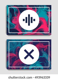 Futuristic posters design set. Abstract background with splash. Templates for business card, poster, flyer, cover, voucher, background. 
