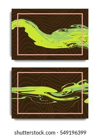 Futuristic posters design set. Abstract liquid backgrounds. Templates for business card, poster, flyer, cover, voucher, background.
