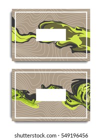 Futuristic posters design set. Backgrounds with splashes. Templates for business card, poster, flyer, cover, voucher, background. 