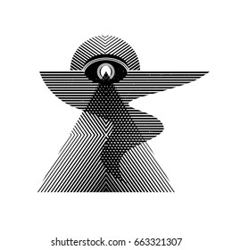  Futuristic print. Divine phenomenon. Design a poster for a t-shirt. Great cool print on the sweatshirt.