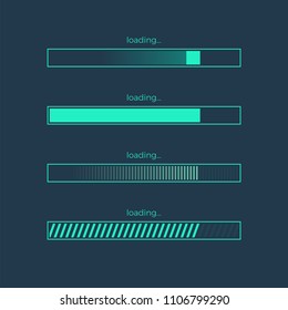 Futuristic progress loading bar