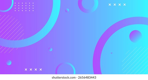 Fundo geométrico abstrato roxo futurista e azul.