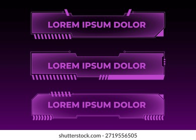 terço inferior roxo futurista para galhardete