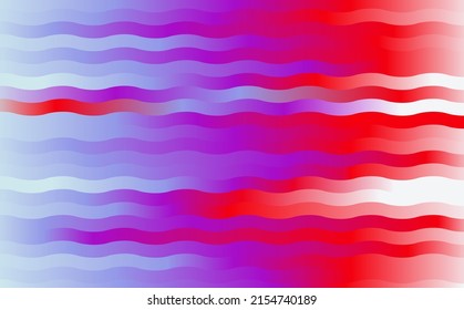 Fondo vectorial abstracto de color violeta futurista y gradiente rojo con rayas onduladas que crean un efecto de onda. Adecuado para papel pintado, portada, tarjeta, banner y fondo.