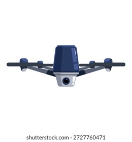 Futuristische Quadcopter-Drohne schwebend, Aufnahme von Videomaterial