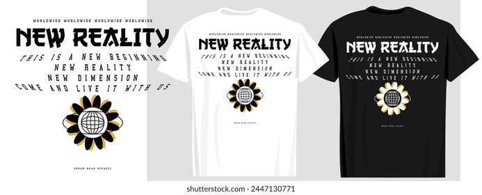 Futuristic quote slogan text and drawing. Vector illustration design for fashion, tee, t shirt, print, graphic.