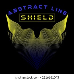 futuristic rainbow line abstract vector