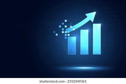 Futuristische Hub Pfeil-Diagramm digitale Transformation abstrakte Technologie Hintergrund. Big Data und Geschäftswachstum Währung Stock-und Investmentwirtschaft. Vektorgrafik