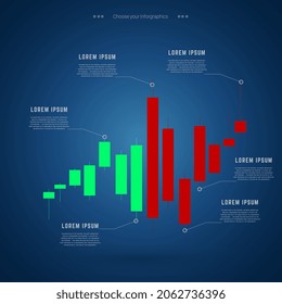 Futuristic raise Candle stick chart digital transformation for trading, abstract business background and Big data and business growth currency stock and investment economy in Vector illustration.eps
