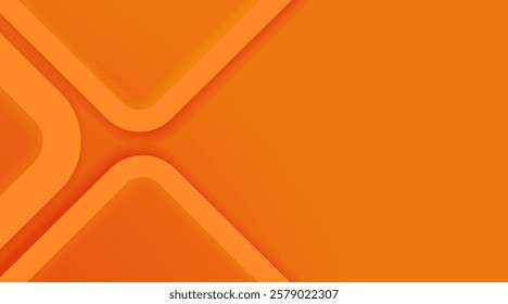 Futuristic Rectangle Rounded Circular Orange Gradient Background 