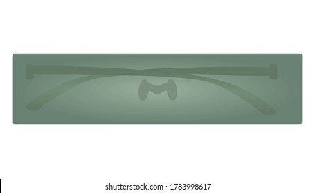 Futuristic rectangle sunglasses. vector illustration