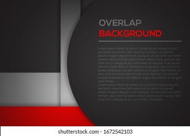 Futuristic red and black abstract background with overlap modern line bar design. Can be used for text, message website design, card, annual business report, poster template, elements for your work.