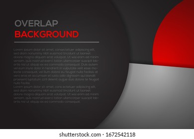Futuristic red and black abstract background with overlap modern line bar design. Can be used for text, message website design, card, annual business report, poster template, elements for your work.