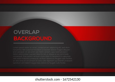 Futuristic red and black abstract background with overlap modern line bar design. Can be used for text, message website design, card, annual business report, poster template, elements for your work.