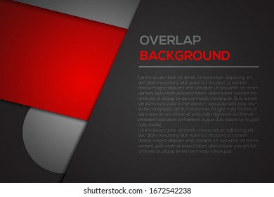Futuristic red and black abstract background with overlap modern line bar design. Can be used for text, message website design, card, annual business report, poster template, elements for your work.