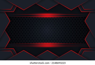 Futuristic red and black background design