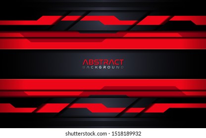 Futuristic red modern tech abstract background design template. Vector graphic