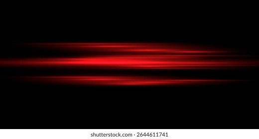 Futuristic Red Neon Light Beam with Horizontal Glow and Flare. Shiny Light Streak Effect, Glowing Line Trail and Flash on Transparent Background for Abstract or High-Tech Vector Illustration - Powered by Shutterstock - Get 15% off with code: PIKWIZARD15