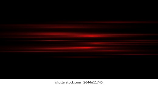 Futuristic Red Neon Light Beam with Horizontal Glow and Flare. Shiny Light Streak Effect, Glowing Line Trail and Flash on Transparent Background for Abstract or High-Tech Vector Illustration - Powered by Shutterstock - Get 15% off with code: PIKWIZARD15