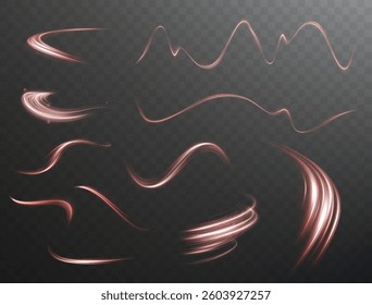Futuristic red neon wave design with glowing curved lines and fractal energy. Abstract vector illustration ideal for digital wallpapers, modern art backgrounds, or high-tech themed visuals