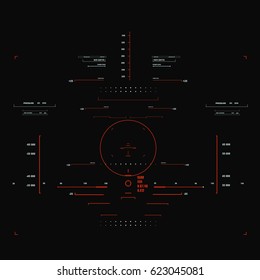 Futuristic red virtual graphic touch  user interface