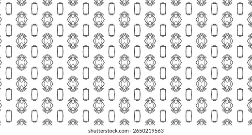 Futuristic repeat pattern with mechanical-like shapes and symmetry, great for tech themes and abstract backgrounds.