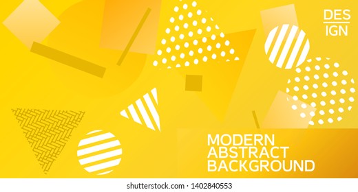 Futuristic retro 3D geometric design.  Minimal universal banner templates in memphis style. Dynamic composition. Vector illustration.