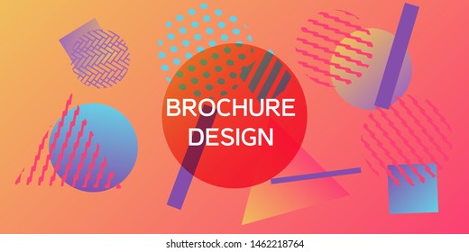 Futuristic retro 3D geometric design.  Minimal universal banner templates in memphis style. Abstract minimalistic background design with dynamic shapes. Vector illustration.