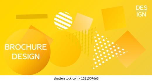Futuristic retro 3D geometric design.  Minimal universal banner templates in memphis style. Dynamic composition. Vector illustration.