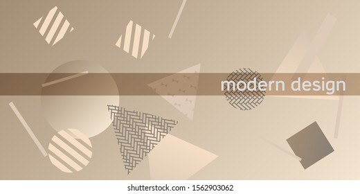 Futuristic retro 3D geometric design.  Minimal universal banner templates in memphis style. Abstract minimalistic background design with dynamic shapes. Vector illustration.