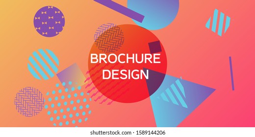 Futuristic retro 3D geometric design.  Minimal universal banner templates in memphis style. Abstract minimalistic background design with dynamic shapes. Vector illustration.