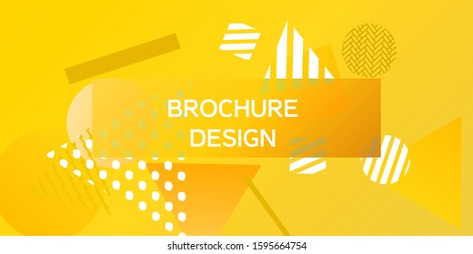 Futuristic retro 3D geometric design.  Minimal universal banner templates in memphis style. Dynamic composition. Vector illustration.
