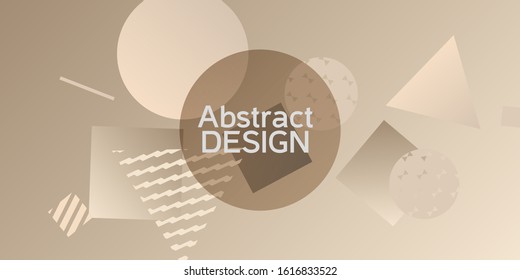 Futuristic retro 3D geometric design.  Minimal universal banner templates in memphis style. Abstract minimalistic background design with dynamic shapes. Vector illustration.